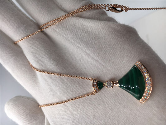 Kwaliteit Divas van de Juwelenjuwelen van de luxeluxe Droomhalsband CL857473 met Malachiet/Diamanten fabriek