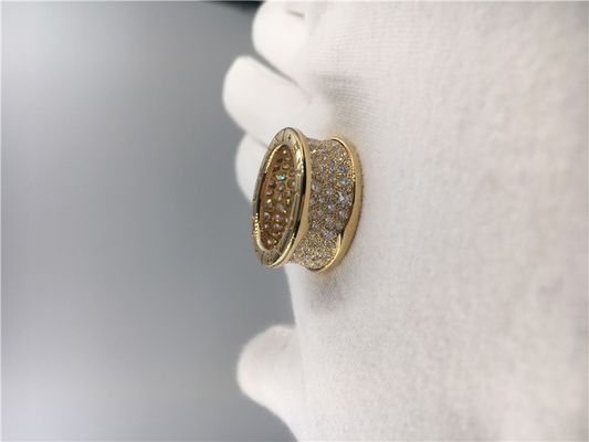 Kwaliteit De Trouwringen van de Mensen van luxejuwelen, Ringen van de Luxejuwelen van 18k de Gele Gouden Uitstekende met Diamanten fabriek