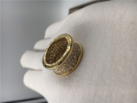 Kwaliteit De Trouwringen van de Mensen van luxejuwelen, Ringen van de Luxejuwelen van 18k de Gele Gouden Uitstekende met Diamanten fabriek