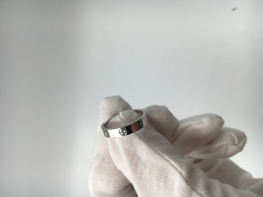 Kwaliteit Klassieke 18K-de Liefdetrouwring Ring Without Diamond van Witgoudjuwelen fabriek
