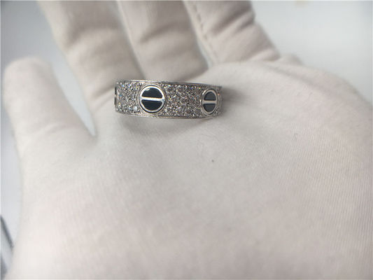 Kwaliteit De Juwelenliefde Ring With Diamonds van het B420760018k Witgoud/Ceramisch fabriek