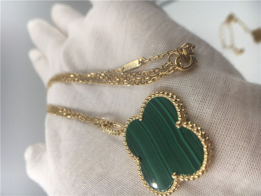 Kwaliteit Van Cleef Frivole Necklace 18k Geel Gouden Uitstekend Alhambra Necklace van vrouwen fabriek