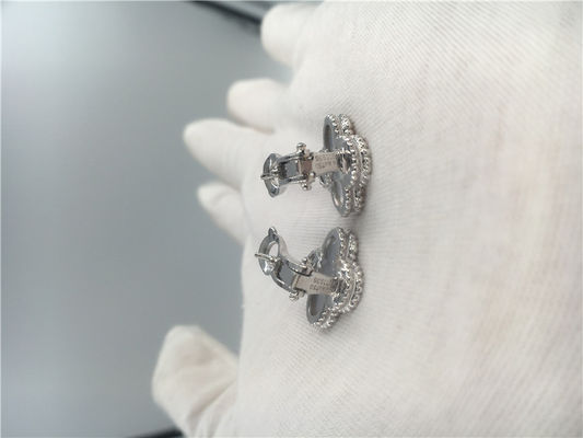Kwaliteit Kleine de Oorringen18k Gouden Juwelen van de Bloemnagel met Witte Moeder van Parel fabriek