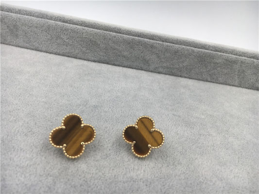 Kwaliteit Van Cleef Arpels Uitstekend Alhambra oorringen18k geel goud met boisd'amourette fabriek