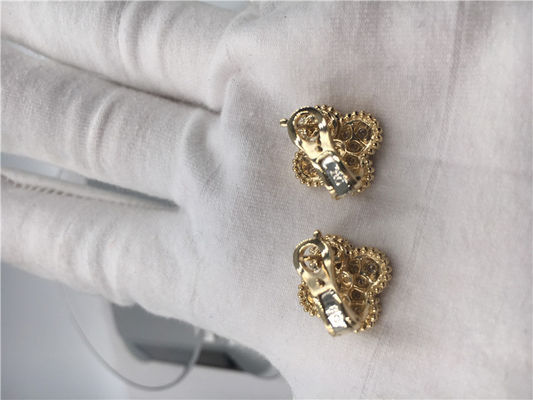 Kwaliteit Ronde Diamanten Uitstekende 18K Gouden Oorringen Met de hand gemaakt voor Vrouw/Meisje fabriek
