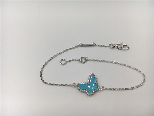 Kwaliteit Geen Turkoois van de Diamant Zoet 18K Gouden Armband met de Halfedelsteen van de Vlindervorm fabriek