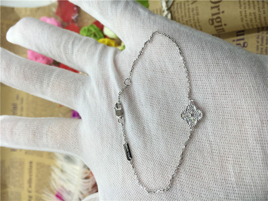 Kwaliteit 18k witgoud Zoet Alhambra Bracelet, Gouden Kettingsarmbanden voor Dames fabriek