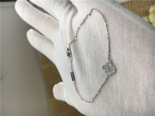 Kwaliteit 18k witgoud Zoet Alhambra Bracelet, Gouden Kettingsarmbanden voor Dames fabriek