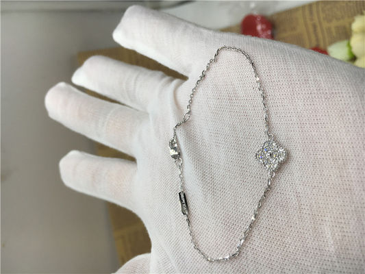 Kwaliteit 18k witgoud Zoet Alhambra Bracelet, Gouden Kettingsarmbanden voor Dames fabriek