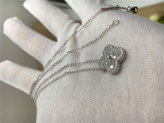Kwaliteit Ronde Diamant18k Gouden Juwelen met Uitstekende Alhambra Tegenhanger VCARA46100 fabriek