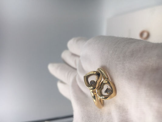 Kwaliteit Het uitstekende van de de Krommenring 18k van Overeenkomstenchopard Gelukkige Gele Goud met Diamant fabriek