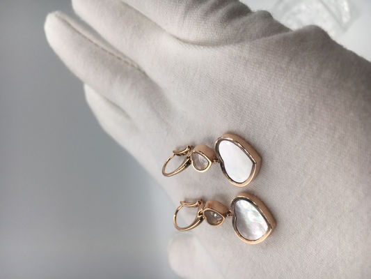 Kwaliteit De oorrings18k roze goud van Chopard Gelukkig Harten met diamant en paarlemoeren fabriek