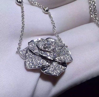 Kwaliteit De Gouden Ketting van Piagetrose pendant with 18k, Piaget Diamond Necklace van Vrouwen fabriek