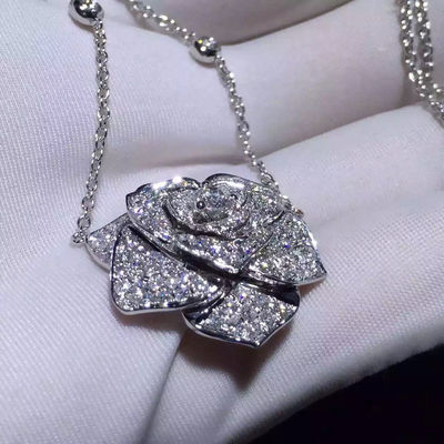 Kwaliteit De Gouden Ketting van Piagetrose pendant with 18k, Piaget Diamond Necklace van Vrouwen fabriek