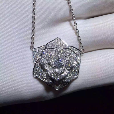 Kwaliteit De Gouden Ketting van Piagetrose pendant with 18k, Piaget Diamond Necklace van Vrouwen fabriek
