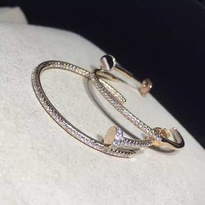Kwaliteit Van de het Beëindigendouane van vrouwen Hoog van de de Juwelenspijker de Oorringen18k Witgoud met Diamant fabriek