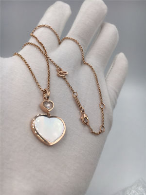 Kwaliteit Van het de Diamanthart van vrouwen Natuurlijke de Tegenhanger18k Gouden 45cm Lengte met Met de hand gemaakt fabriek