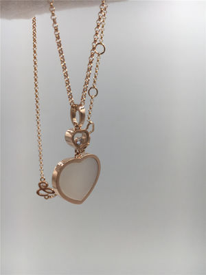 Kwaliteit Van het de Diamanthart van vrouwen Natuurlijke de Tegenhanger18k Gouden 45cm Lengte met Met de hand gemaakt fabriek