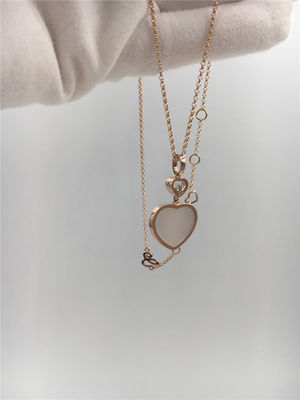 Kwaliteit Van het de Diamanthart van vrouwen Natuurlijke de Tegenhanger18k Gouden 45cm Lengte met Met de hand gemaakt fabriek