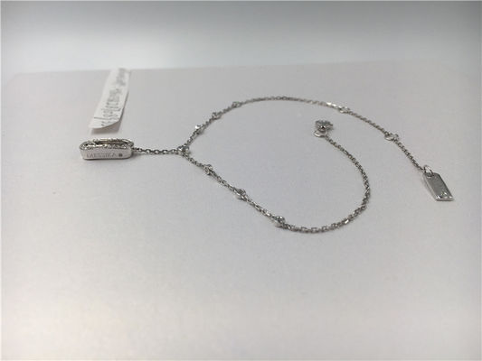 Kwaliteit Elegant 18K-de Armbanden Eenvoudig Ontwerp van de Witgoudenkel met Één Bewegende Diamant fabriek