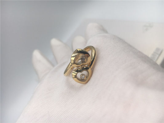Kwaliteit Gelukkige de Juwelen18k Gouden Natuurlijke Diamanten van Chopard van de Krommenring met Hartvorm fabriek