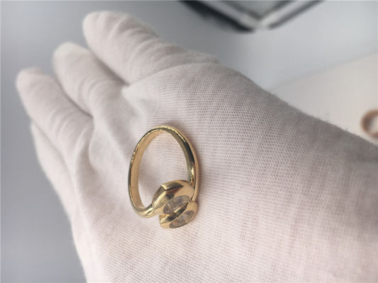 Kwaliteit Gelukkige de Juwelen18k Gouden Natuurlijke Diamanten van Chopard van de Krommenring met Hartvorm fabriek
