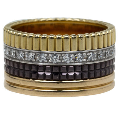 Kwaliteit 14.6 de Gouden Juwelen Zwart Ceramisch Eenvoudig Gouden Ring Black Ceramic Stone With van gr. VERSUS Diamant fabriek
