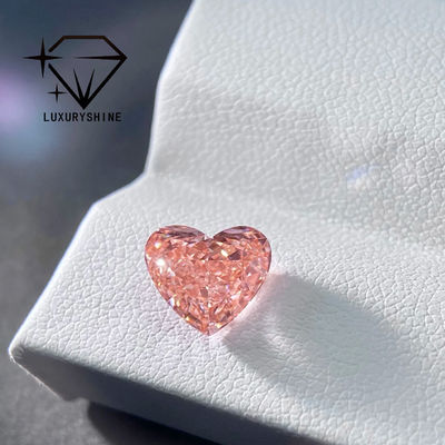 Kwaliteit LuxuryShine Roze / Gele / Groene Hartvormige Lab Gekweekte Diamant VVS-VS Echte Diamanten & Trouwsieraden & Op Maat Gemaakte Sieraden fabriek