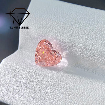 Kwaliteit LuxuryShine Roze / Gele / Groene Hartvormige Lab Gekweekte Diamant VVS-VS Echte Diamanten & Trouwsieraden & Op Maat Gemaakte Sieraden fabriek