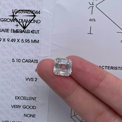 Kwaliteit LuxuryShine VVS-VS 0.1-10CT Asscher Shape Lab Groeide diamant D-F Kleur witte diamant Met IGI-certificaat 3EX gesneden stenen fabriek