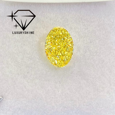 Kwaliteit LuxuryShine VVS-VS Fancy Yellow/Light Yellow/Fancy Intense/Vivid Yellow Lab Gekweekte Diamant 1CT 2CT 3CT 4CT 5CT Ovaal Uitstekende Slijpvorm Met Certificaat & Aangepaste sieraden fabriek