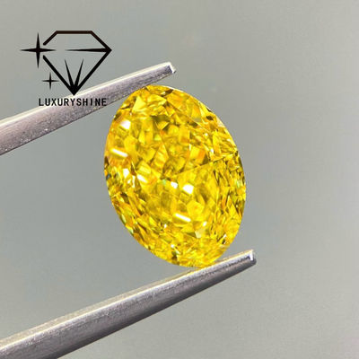 Kwaliteit LuxuryShine VVS-VS Fancy Yellow/Light Yellow/Fancy Intense/Vivid Yellow Lab Gekweekte Diamant 1CT 2CT 3CT 4CT 5CT Ovaal Uitstekende Slijpvorm Met Certificaat & Aangepaste sieraden fabriek