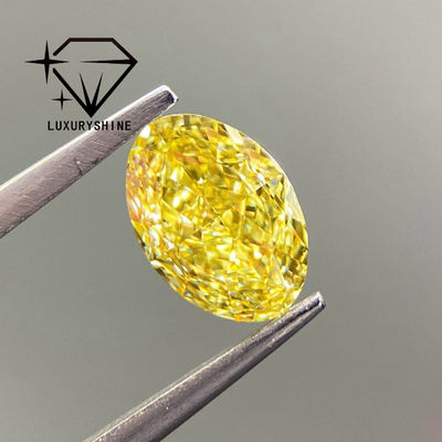 Kwaliteit LuxuryShine VVS-VS Fancy Yellow/Light Yellow/Fancy Intense/Vivid Yellow Lab Gekweekte Diamant 1CT 2CT 3CT 4CT 5CT Ovaal Uitstekende Slijpvorm Met Certificaat & Aangepaste sieraden fabriek