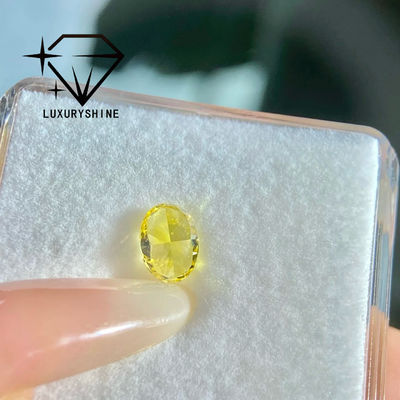 Kwaliteit LuxuryShine VVS-VS Fancy Yellow/Light Yellow/Fancy Intense/Vivid Yellow Lab Gekweekte Diamant 1CT 2CT 3CT 4CT 5CT Ovaal Uitstekende Slijpvorm Met Certificaat & Aangepaste sieraden fabriek
