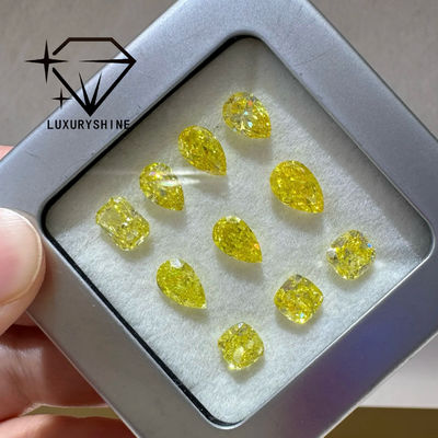 Kwaliteit LuxuryShine VVS-VS Fancy Yellow/Light Yellow/Fancy Intense/Vivid Yellow Lab Gekweekte Diamant 1CT 2CT 3CT 4CT 5CT Ovaal Uitstekende Slijpvorm Met Certificaat & Aangepaste sieraden fabriek