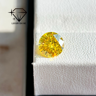 LuxuryShine VVS2/VS1 Lab Grown Diamond Fancy Levendige Gele Ronde Vorm Losse Diamanten Met IGI Certificaat Op maat gemaakte sieraden