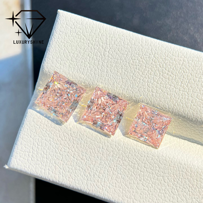 LuxuryShine 1-10CT Prinsesvorm Fancy roze Lab Grote Diamant VVS-VS Losse Diamanten Op maat gemaakte sieraden met IGI-certificaat