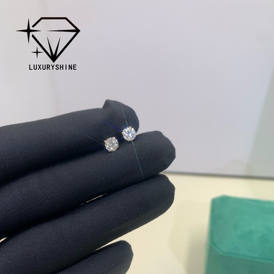 LuxuryShine Ronde Lab Gekweekte Diamanten Oorstekers VVS2/VS1 Helderheid 18K massief gouden op maat gemaakte sieraden met IGI-certificaat mode-oorbellen Valentijnsdag cadeau