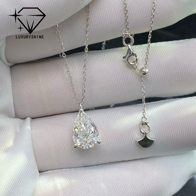 Kwaliteit Lab Grown Pear Diamant Ketting 18K Goud VVS-VS Helderheid fabriek
