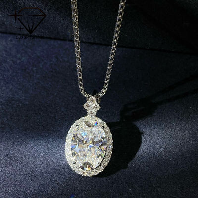 Kwaliteit 18K goud ovaal laboratorium gegroeid diamant hanger VVS1-VS1 0.3-3.0ct fabriek