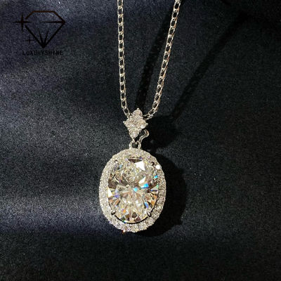 Kwaliteit 18K goud ovaal laboratorium gegroeid diamant hanger VVS1-VS1 0.3-3.0ct fabriek