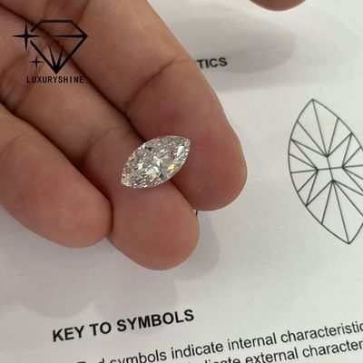 Kwaliteit In het laboratorium gekweekte marquise diamant VVS-VS D-F Kleur IGI Gecertificeerd fabriek