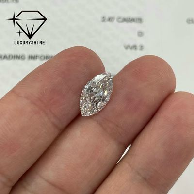 Kwaliteit In het laboratorium gekweekte marquise diamant VVS-VS D-F Kleur IGI Gecertificeerd fabriek