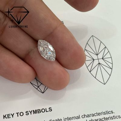Kwaliteit In het laboratorium gekweekte marquise diamant VVS-VS D-F Kleur IGI Gecertificeerd fabriek