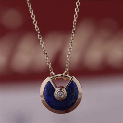 Kwaliteit Diamant van Xs de Modelyellow gold Amulette De Necklace With Lapis Lazuli fabriek