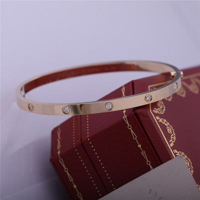 Kwaliteit Kleine Model 10 Diamanten in Gele Gouden de Liefdearmband B6047817 van 18k fabriek