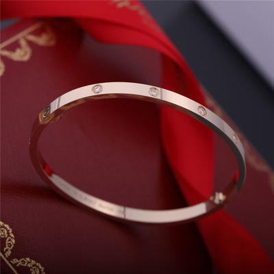 Kwaliteit Kleine Model 10 Diamanten in Gele Gouden de Liefdearmband B6047817 van 18k fabriek