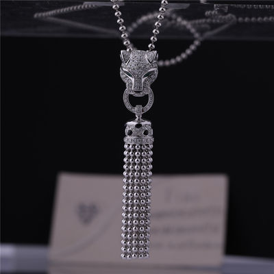 Kwaliteit De Diamanten van het de Smaragdenonyx van de PanthèRede Cartier Necklace White Gold Black Lak fabriek