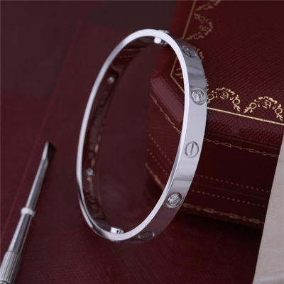 Kwaliteit Klassieke Liefdearmband 4 de Armband van de Diamantenliefde met binnen 18 Karat Juwelen van het WITGOUD de Fijne Vakmanschap fabriek