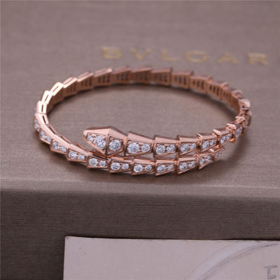 Kwaliteit Van de de één-rol van Rose Gold Bracelet Serpenti Viper van de luxekast volledige Armband 353792 diamantslang fabriek